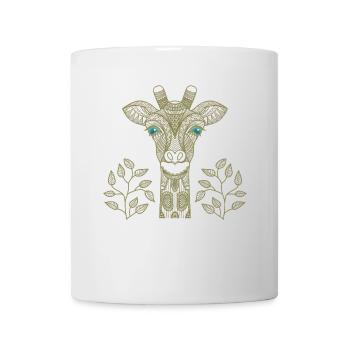 Zoo magique mystique avec girafe dorée - Mug blanc - blanc - Devant