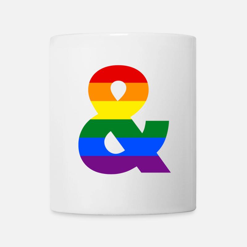Pride Rainbow Ampersand - Mug - white