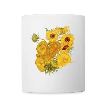 Vincent van Gogh Chemise d'histoire de l'art des tournesols - Mug blanc - blanc - Devant