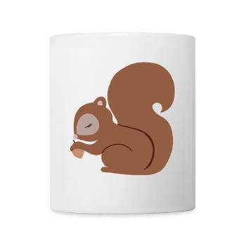 Sweet squirrel with acorn - Mug - white - Front