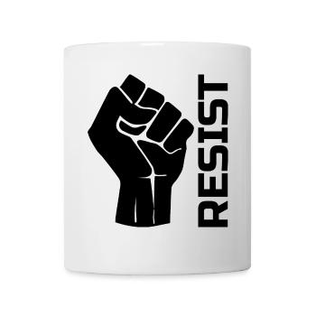 Resist with fist - in black - Tasse - Weiß - Vorne