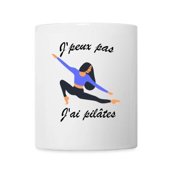 J'peux pas j'ai pilâtes - Mug blanc - blanc - Devant