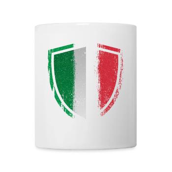 Drapeau brossé du Bouclier d’Italie - Mug blanc - blanc - Devant