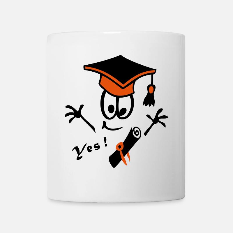 Doktorhut Studium Schule Comic Yes - Tasse - Weiß