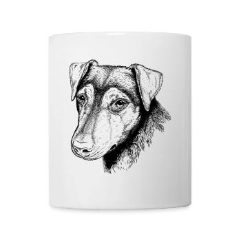 Terrier Portrait - Tasse - Weiß - Vorne