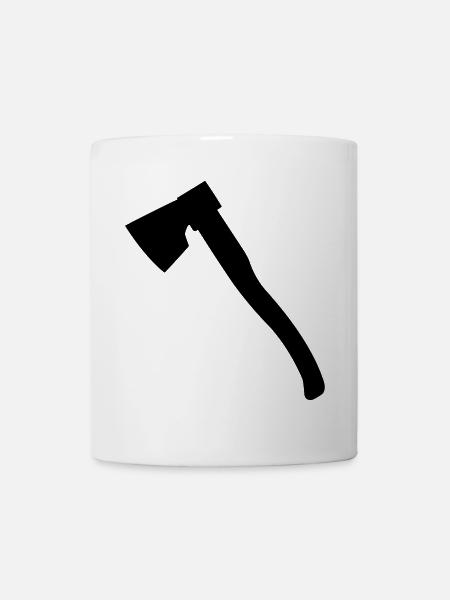Axt Holz Axt Hackaxt für Holzfäller Zimmermann - Tasse - Weiß