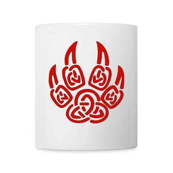 Rote Wikinger Wolfskrallen - Tasse - Weiß - Vorne