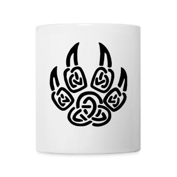 Schwarze Wikinger Wolfskrallen - Tasse - Weiß - Vorne