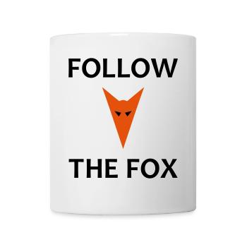 ★ Designfarben änderbar ★ Follow the fox (Fuchs) - Tasse - Weiß - Vorne