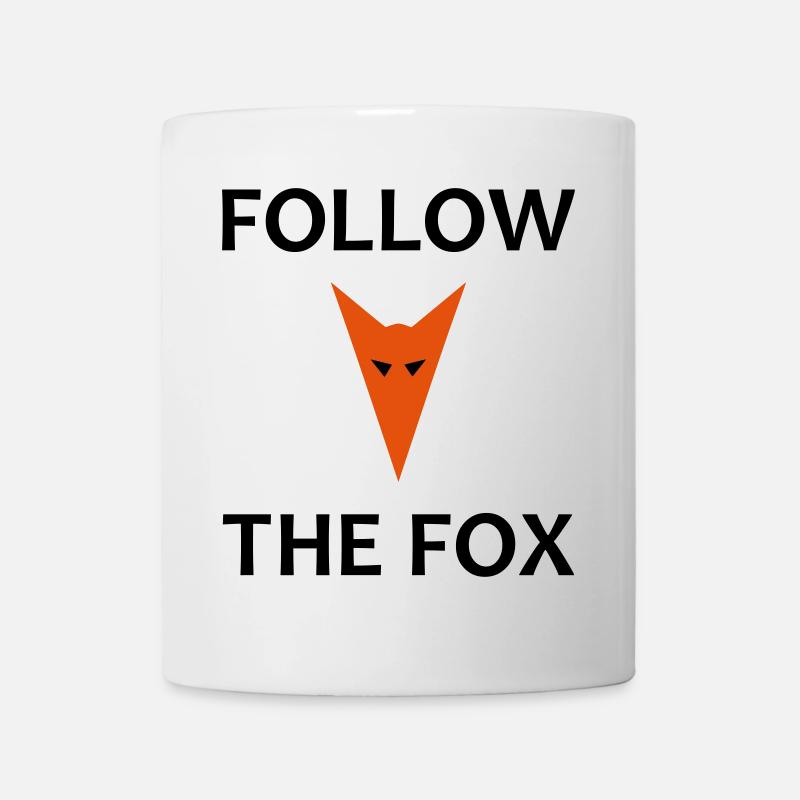 ★ Designfarben änderbar ★ Follow the fox (Fuchs) - Tasse - Weiß