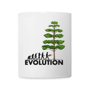 Kettensägenentwicklung Grauer großer Baum - Tasse - Weiß - Vorne