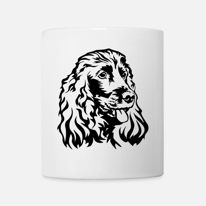 Tête de Cocker Spaniel - Mug blanc - blanc