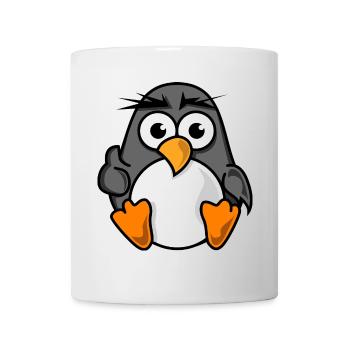penguin comic cartoon symbolfunny animals icon - Mug - white - Front