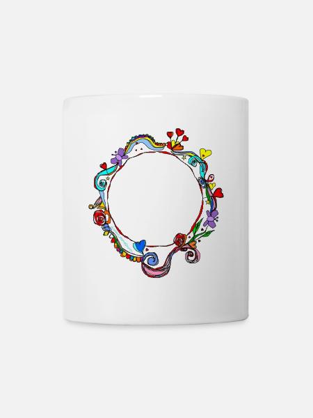 Cercle des coeurs - Mug blanc - blanc