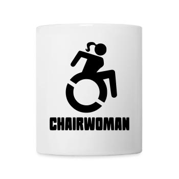 Rollstuhlfrau für die echten rollenden Damen* - Tasse - Weiß - Vorne