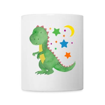 Kleiner Dino mit Mond und Sternen Dinobaby - Tasse - Weiß - Vorne
