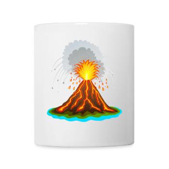 Volcano, volcano book, lava, magma, volcanoes vulcano - Mug - white - Front