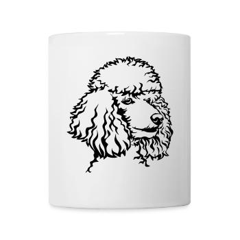 Pudel Kopf - Tasse - Weiß - Vorne