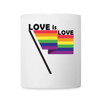 love is love flag - Tasse - Weiß - Vorne