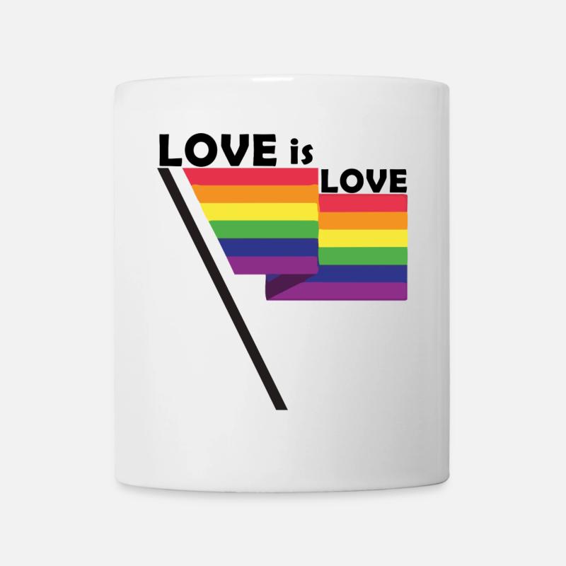 love is love flag - Tasse - Weiß