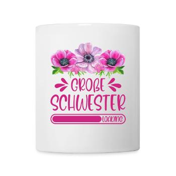 Große Schwester Loading - Tasse - Weiß - Vorne