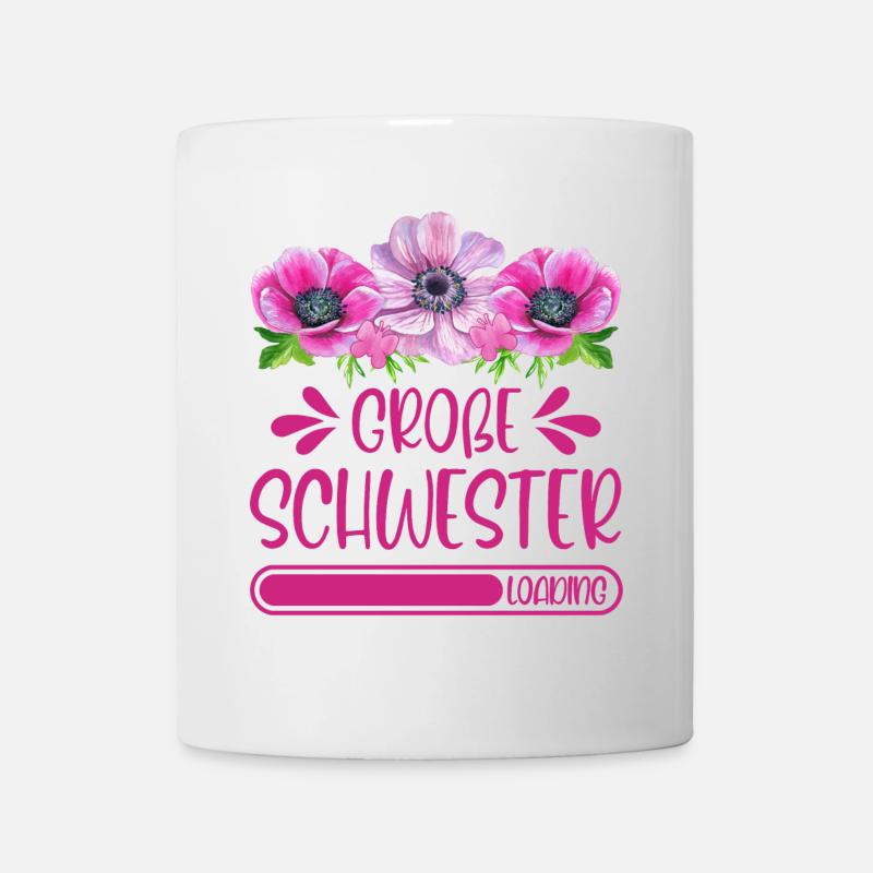 Große Schwester Loading - Tasse - Weiß