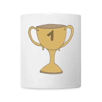 pokal gold - Tasse - Weiß - Vorne