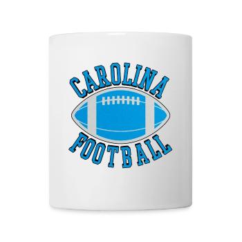 Bleu emblème de football de la Caroline - Mug blanc - blanc - Devant