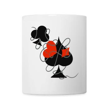 La chance dans le jeu ... | Cartes à jouer | Cadeau - Mug blanc - blanc - Devant