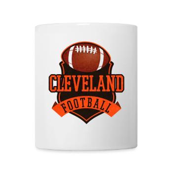 Cleveland Football Abzeichen Vintage - Tasse - Weiß - Vorne