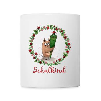 Schoolchild owl - Mug - white - Front