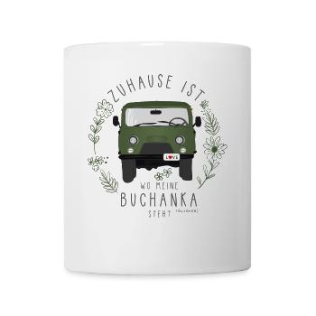 UAZ - Zuhause ist, wo meine Buchanka steht (oliv) - Tasse - Weiß - Vorne