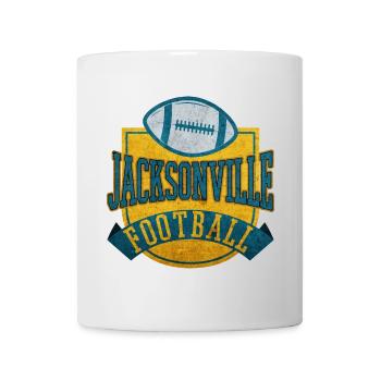 Insigne de football vintage de Jacksonville - Mug blanc - blanc - Devant