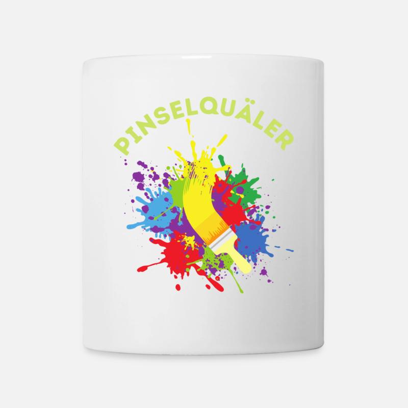 Pinselquäler Maler Handwerker Lackierer Pinsel - Tasse - Weiß