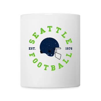 Casque vintage de football de Seattle - Mug blanc - blanc - Devant
