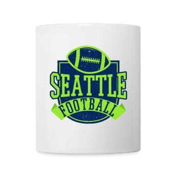 Seattle Football Neon Badge - Tasse - Weiß - Vorne
