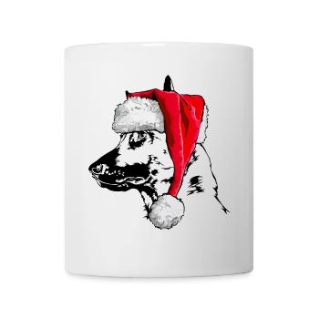 Santa MALINOIS Chiens de Noël Chien Wilsigns - Mug blanc - blanc - Devant