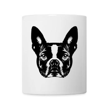 Boston Terrier / Portrait / Face - Mug - white - Front