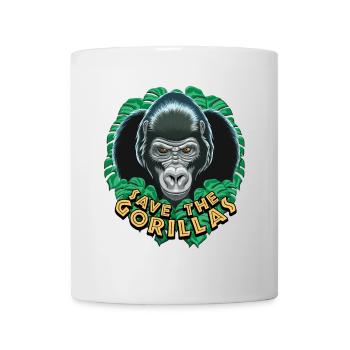Save the gorillas - Sauver Les Gorilles - Mug - white - Front