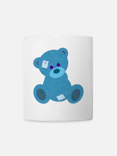 Blauer Bär - Tasse - Weiß