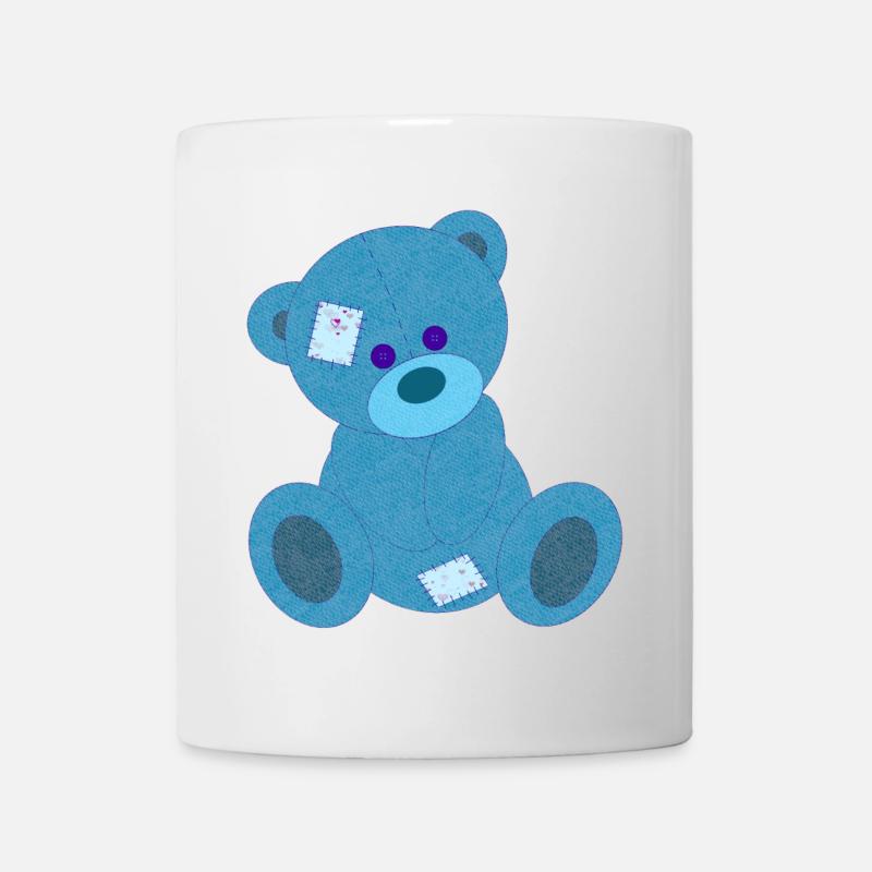 Ourson bleu - Mug blanc - blanc