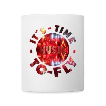 Neon music design with dance atmosphere party - Mug - white - Front