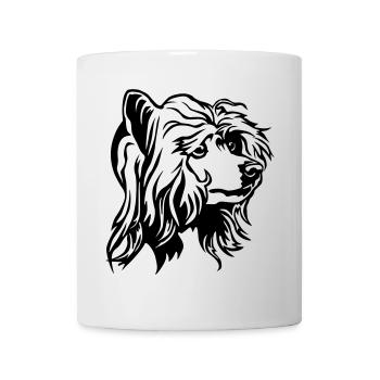 Tête de chien à crête chinoise - Mug blanc - blanc - Devant