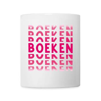 Livres en dégradé rose - Mug blanc - blanc - Devant