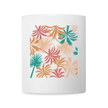 Palmen - Tasse - Weiß - Vorne
