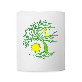 Baum des Lebens Sonne und Mond - Tasse - Weiß - Vorne