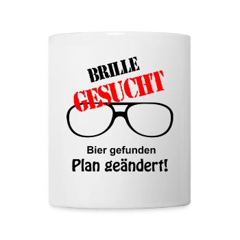 Brille gesucht - Tasse - Weiß - Vorne
