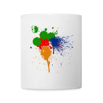 Heller abstrakter Farbfleck - Tasse - Weiß - Vorne