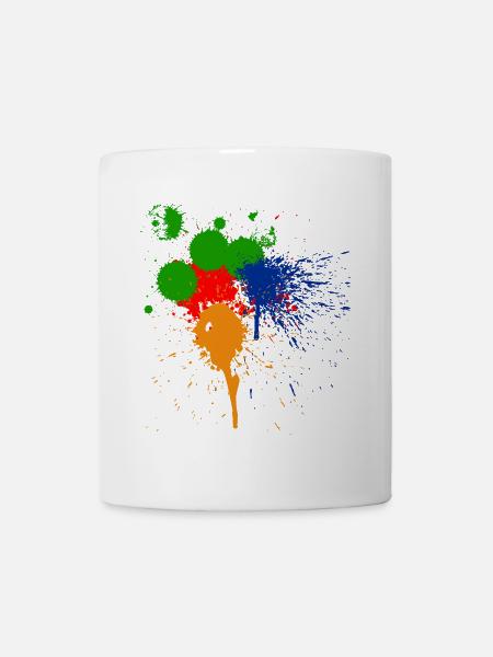 Heller abstrakter Farbfleck - Tasse - Weiß