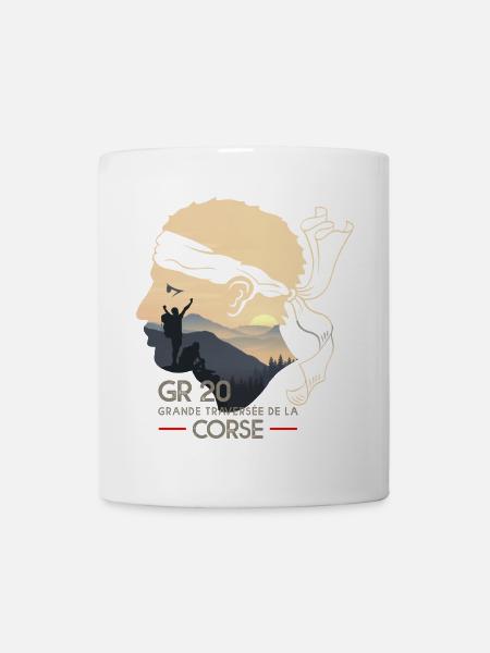 Randonnée corse GR20 GR 20 cadeau randonneurs trek - Mug blanc - blanc